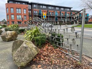 Bentley Wave sculpture on Queen Elizabeth Avenue Walsall Council Planet Art Commissions