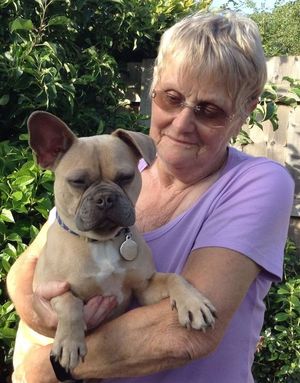 Yoda and new owner Doreen Bunch