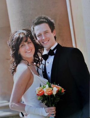 The couple on their wedding day