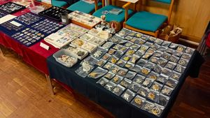 Military badges & coins.