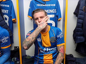 Supporting image for story: Jason Cummings says he 'comes alive in the big games' after Shrewsbury's draw with Liverpool