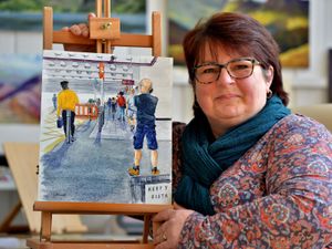 Supporting image for story: Lockdown life in Wolverhampton captured on canvas by inspired artist Lindsay