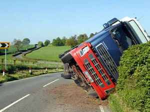 Supporting image for story: Lucky escape for lorry driver