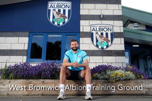 Nat Phillips is unveiled as a new signing at West Bromwich (Photo by Adam Fradgley/West Bromwich Albion FC via Getty Images)