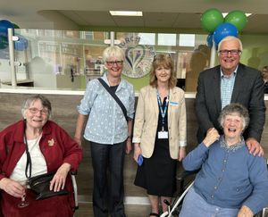 The opening party with from left to right, Mrs Jean Hall (former Pauls Moss resident), Dr Ruth Clayton (Retired GP), Elaine Ashley (Churchmere Medical Group), Professor Peter Clayton and Mrs Judith Clayton. Photo: Clayton Health Centre