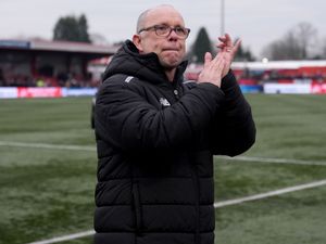 Andy Peaks claps the Tamworth fans