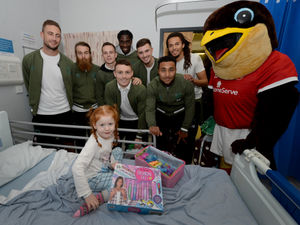 Supporting image for story: GALLERY: Walsall stars bring Christmas joy during hospital visit