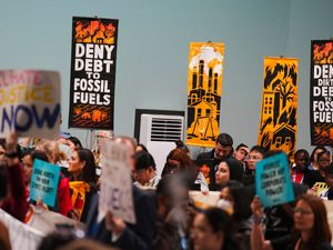 Supporting image for story: Protesters gather at UN climate talks in global day of action