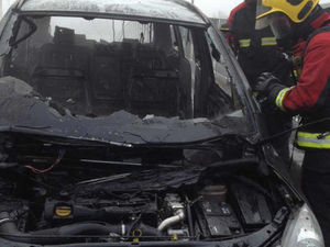 Supporting image for story: Busy Wolverhampton road closed after severe car fire