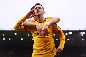 Pablo Sarabia scores for Wolves against Southampton (Photo by Jack Thomas - WWFC/Wolves via Getty Images)