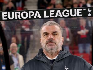 Tottenham manager Ange Postecoglou in the dugout