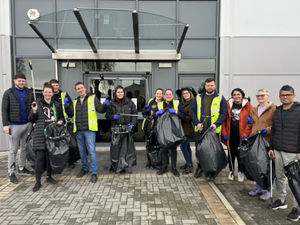 Some of the team who have helped to reach more than 1,200 volunteer hours