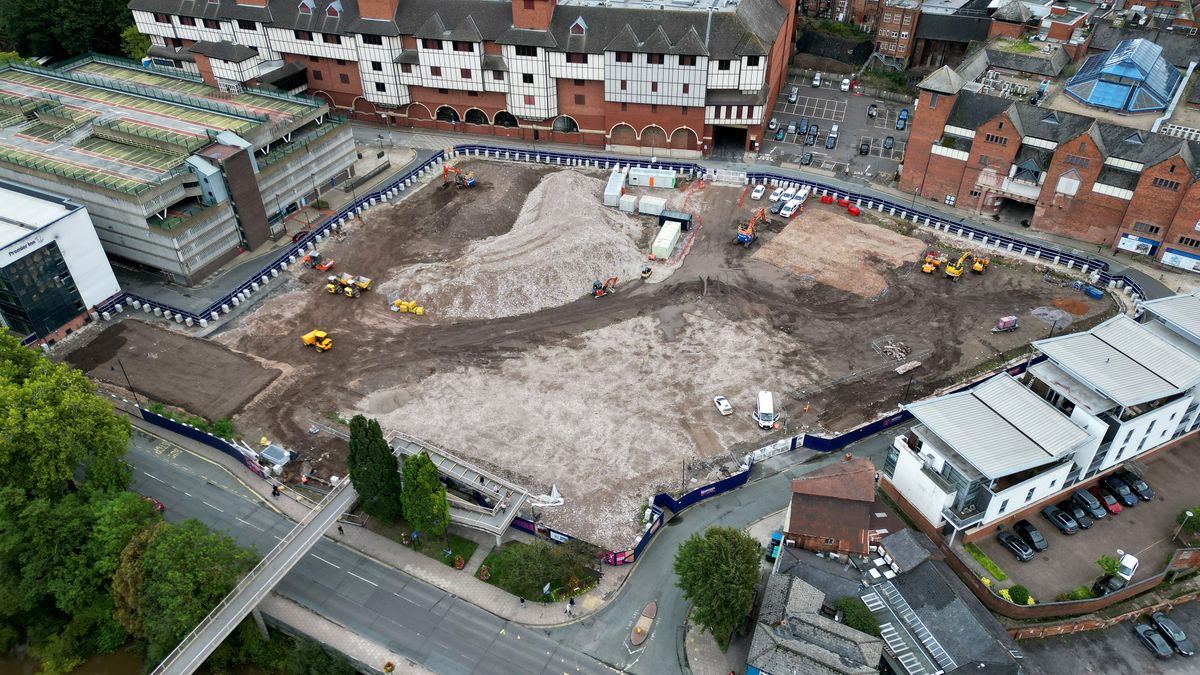 Part of Shrewsbury town centre road will close for five days while work begins on new park