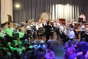 The Jackfield Band in action at the Museum of Iron Engine Shop