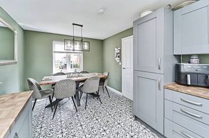 The kitchen diner is a generous size