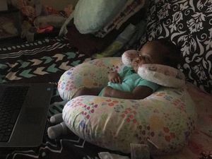 Supporting image for story: This adorable chilled-out baby is the epitome of relaxed