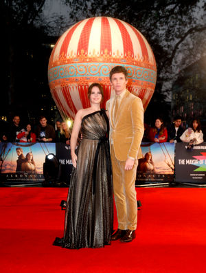 Felicity Jones and Eddie Redmayne attending the UK Premiere of The Aeronauts
