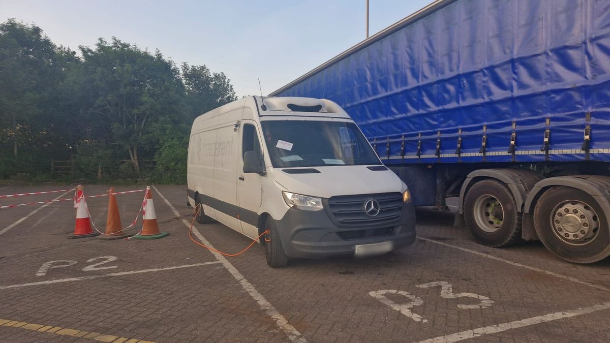 Overweight van loaded with chicken stopped by police after speeding on M6 near Stafford