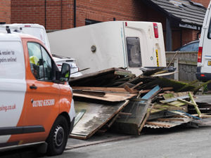 Supporting image for story: ‘Tornado’ hits Staffordshire town as strong winds knock over caravan and lift roof tiles