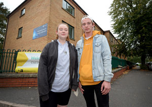 Students April Horner and Luke Horne