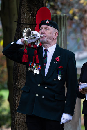 The Armistice Day service at Newport Cemetery. Picture: Euan Manning Photography