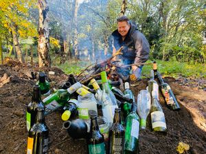 Supporting image for story: Fire and ice fundraiser challenges people to walk on hot coals and glass