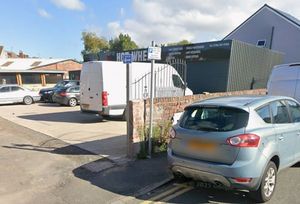 Tee Hot Wheelz site viewed from Belgrave Road showing the unlawful structure which the company has been ordered to remove. Picture Google free for LDRS use