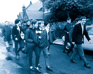 April 28, 1968: 'Members set off from Wellington Methodist Youth Centre on a 24 mile walk in aid of Oxfam.'