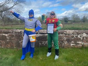 Supporting image for story: 'Batman and robin' set to charity skydive