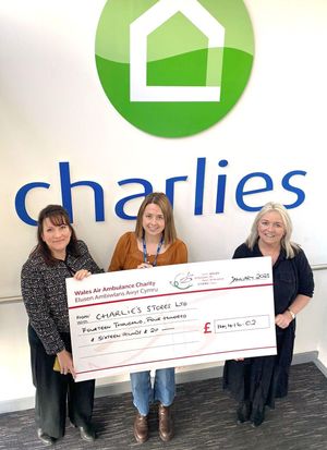 Supporting image for story: Charlies Stores raise over £174k for charity Air Ambulance Charity