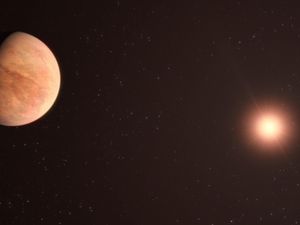 Supporting image for story: Astronomers observe rocky planet with half the mass of Venus