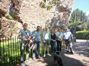 The meeting last week outside the castle ruins