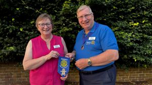 Mike takes over as the President of Market Drayton Rotary Club from his predecessor Teresa Tanner