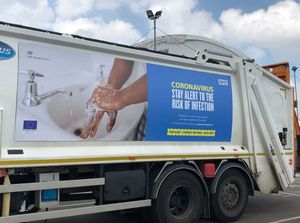 Safety messages on the side of all Walsall Council bin lorries. Photo: Councillor Oliver Butler