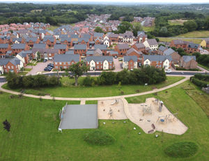 The Paddocks at Lightmoor Village, in Telford where social-rented and affordable homes are pepper-potted with home owners and BVT also provide the stewardship service of looking after common and community assets
