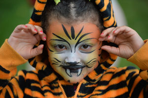 Aliyah Whitehead aged four had a roaring time