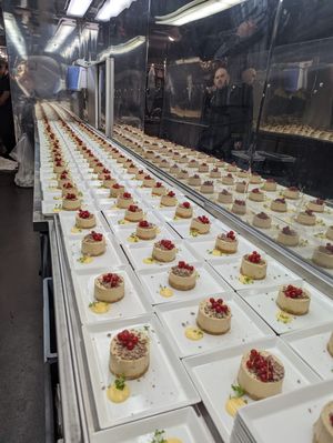 Dainty desserts ready to be served to guests