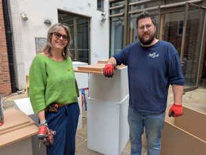 Shrewsbury Arts Trail Directors Jess Richards (founder) and Ross Callaghan.