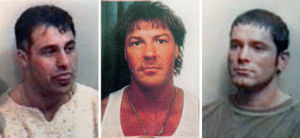 Undated Essex Police handout photos of (left to right) Patrick Tate, Anthony Tucker and Craig Rolfe, who all died in a 1995 triple gangland killing