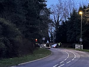 The road was blocked off following the crash