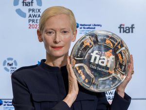 Supporting image for story: Tilda Swinton presented with award in recognition of advocacy of film heritage