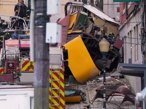 Supporting image for story: Funicular derails in Lisbon killing 15 people, emergency services say