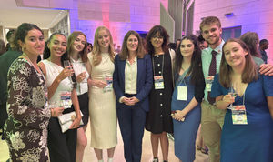 His Majesty’s Ambassador to Brazil, Mrs. Stephanie Al-Qaq with Immerse Amazonia students from the University of Birmingham.