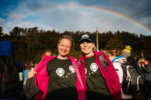 Shelley Price and Julieanna Powell-Turner who took part in the Lingen Davies 'Titty Trail' in aid of Breast Cancer.