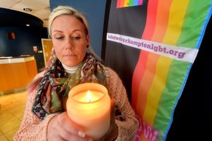 Kelly Walker-Reed spoke of the need to embrace love, not hatred in her speech