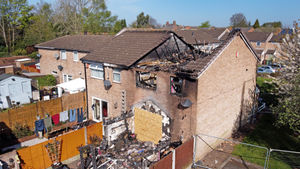 Lynn Hadley's house after the fatal fire