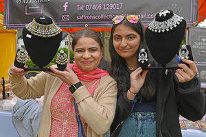 Aman and Saffron Clair show off their wares