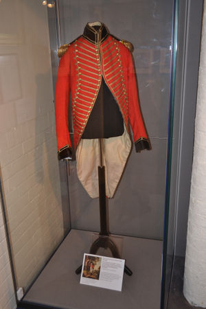 The uniform of Lieutenant Colonel Cludde, who led the troops on that fateful day 200 years ago.