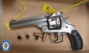 The revolver which was seized from a flat. Photo: West Midlands Police