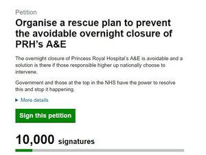 Supporting image for story: Telford A&E night closure fight: 10,000 sign council’s petition in one day